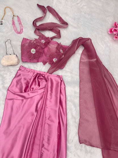 Ready To Wear Barbie Saree - Gracious You