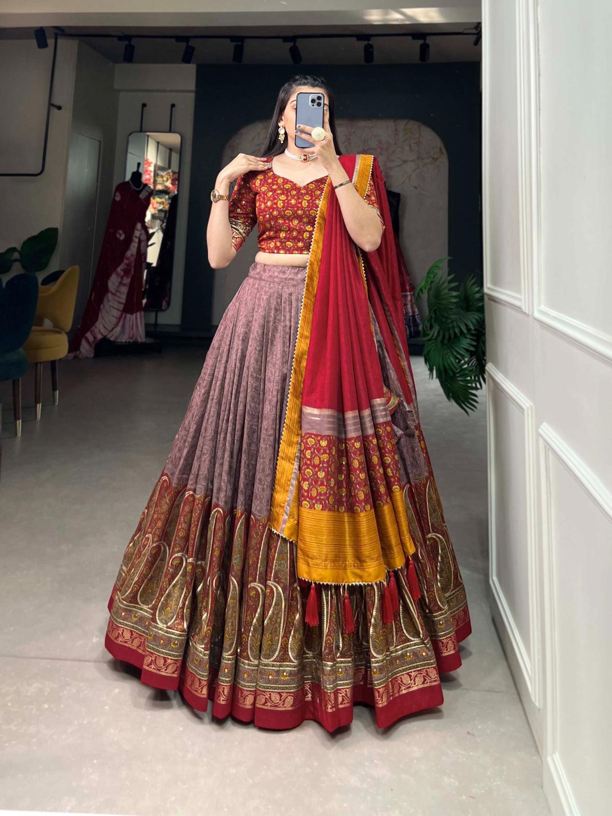 Kashmiri printed Lehenga - Gracious You