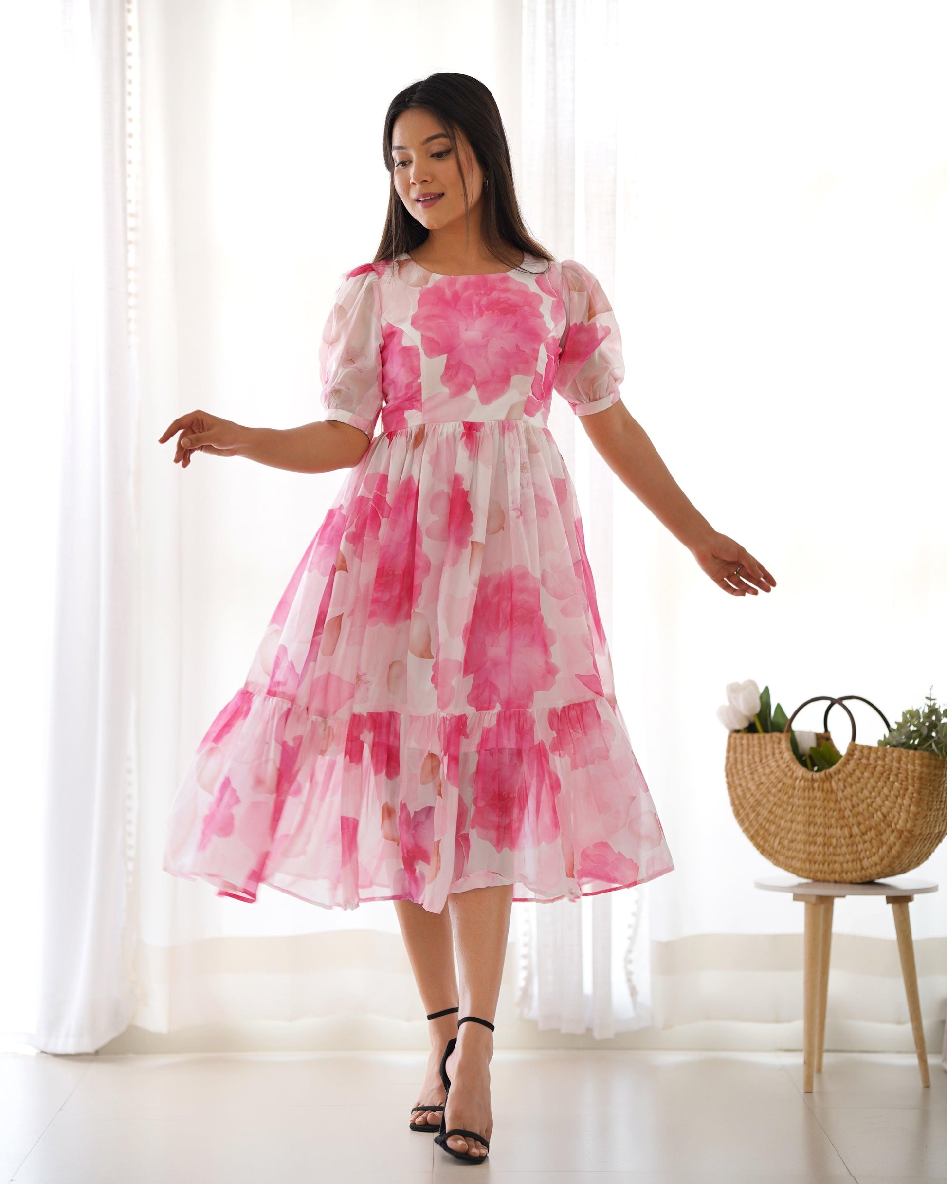 Soft Pink Floral Dress - Gracious You