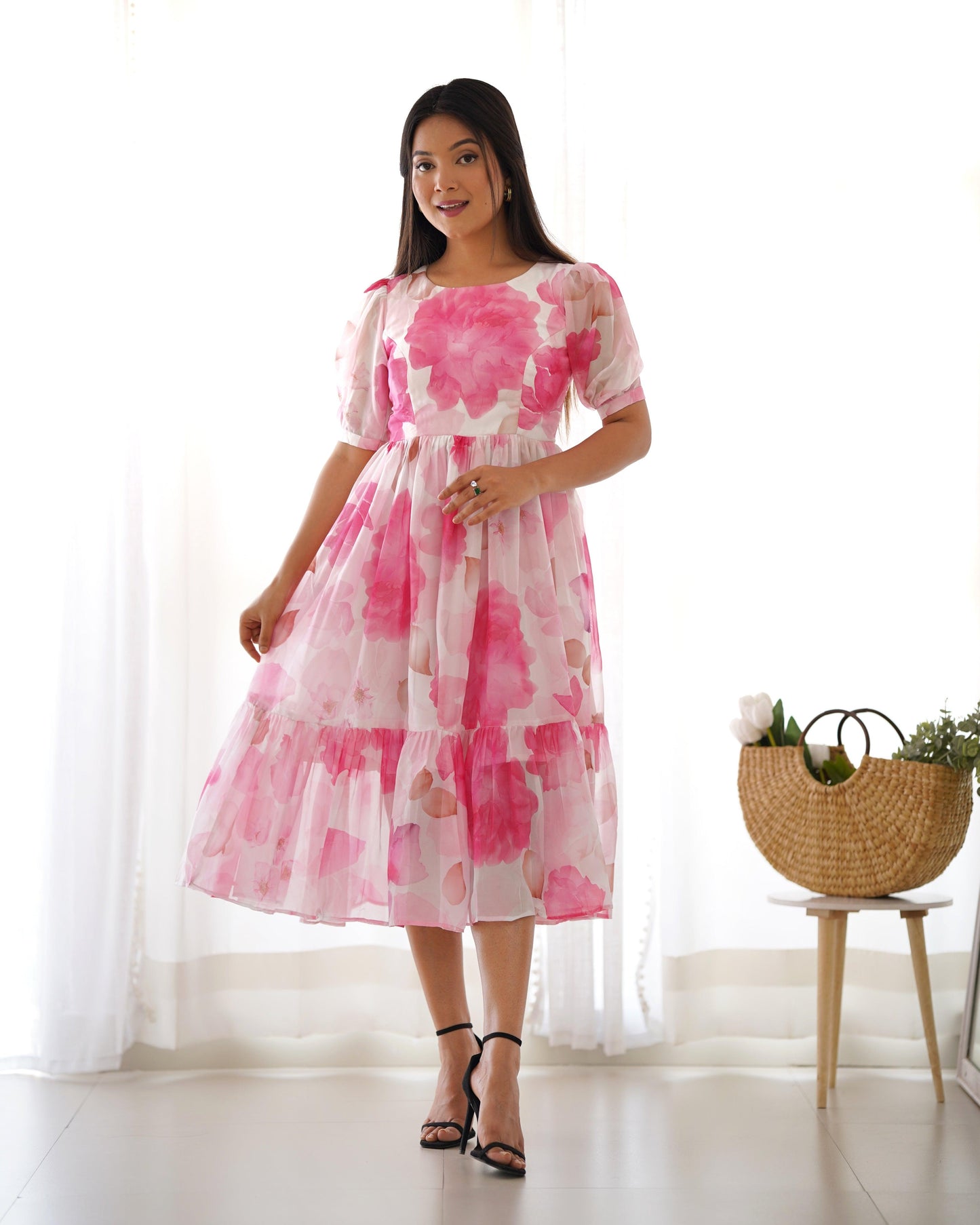 Soft Pink Floral Dress - Gracious You