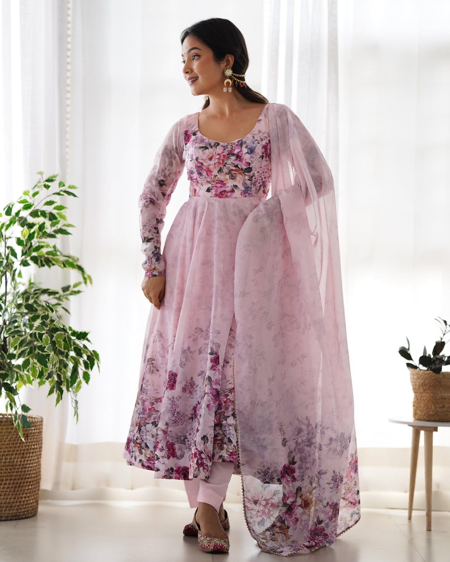 Pure Soft Floral Organza Kurti - Gracious You