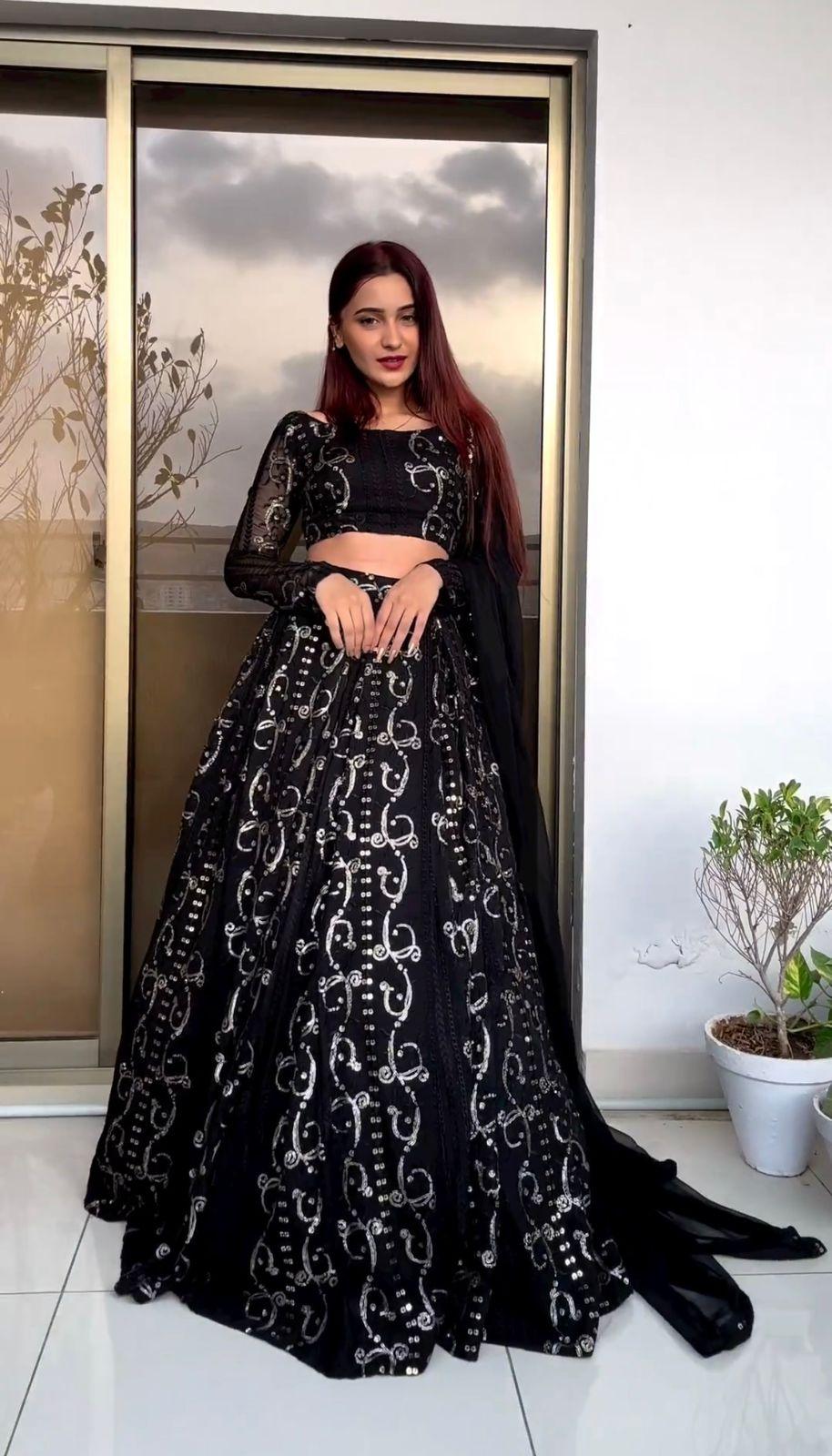 Black Work Lehenga - Gracious You