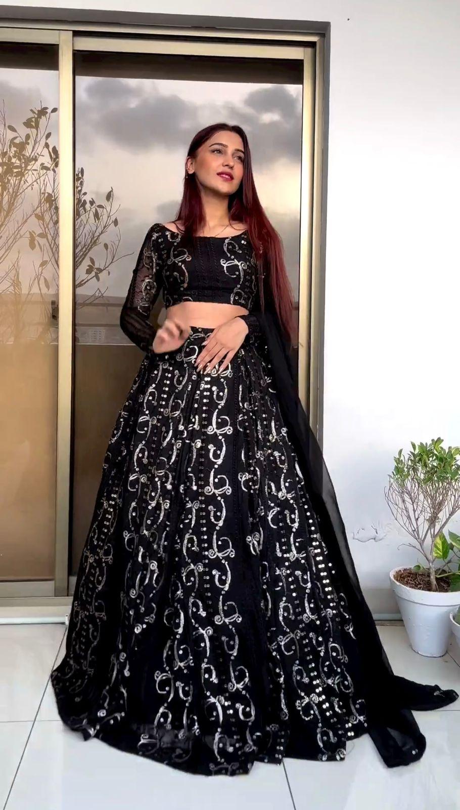 Black Work Lehenga - Gracious You