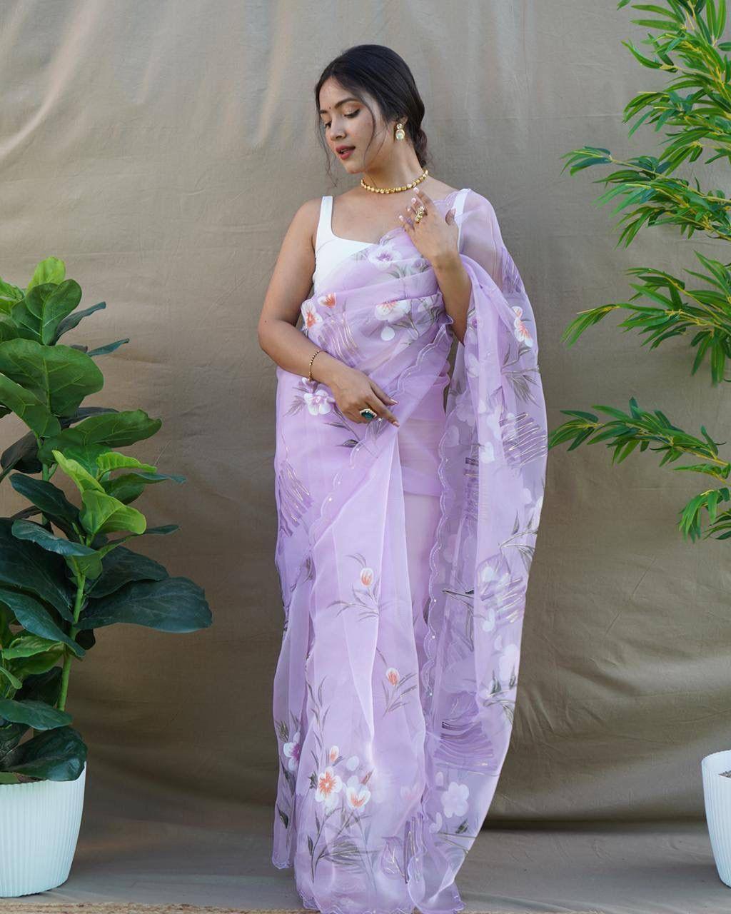 Hand-painted Soft Pastel Sarees - Gracious You