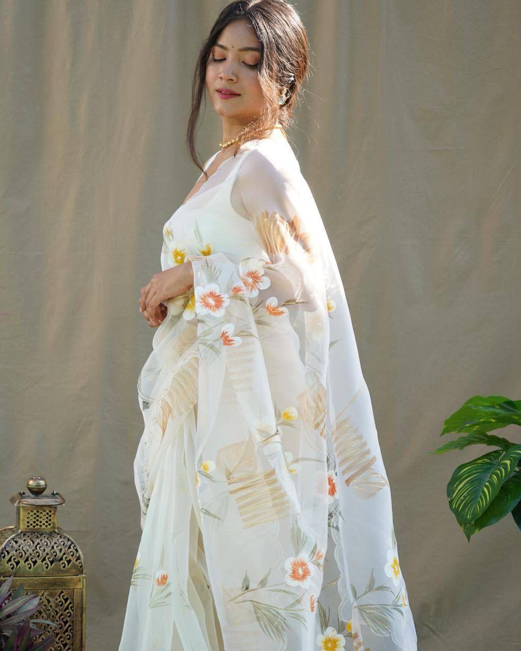 Hand-painted Soft Pastel Sarees - Gracious You