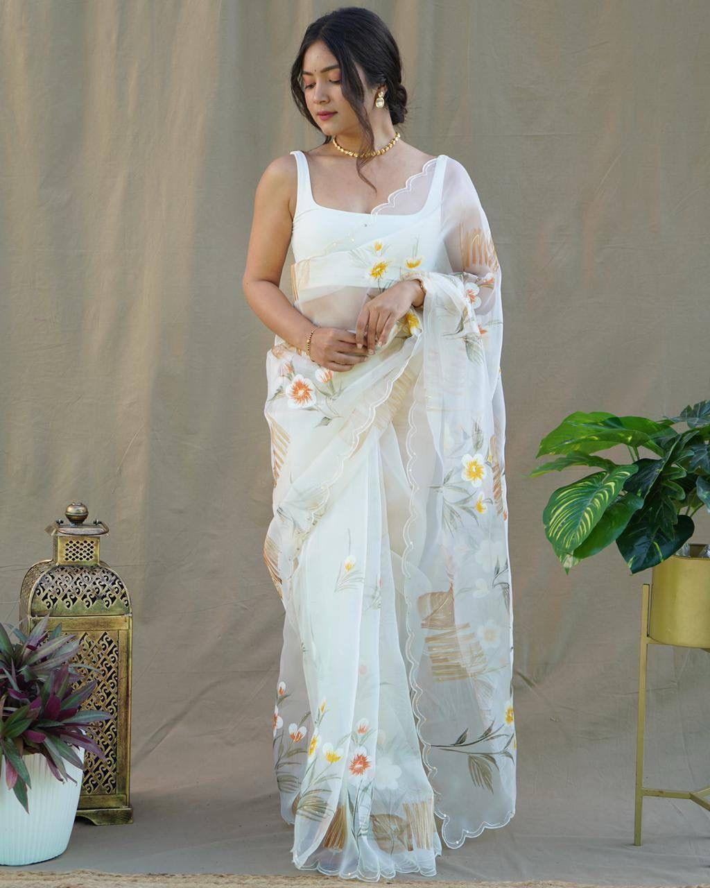 Hand-painted Soft Pastel Sarees - Gracious You