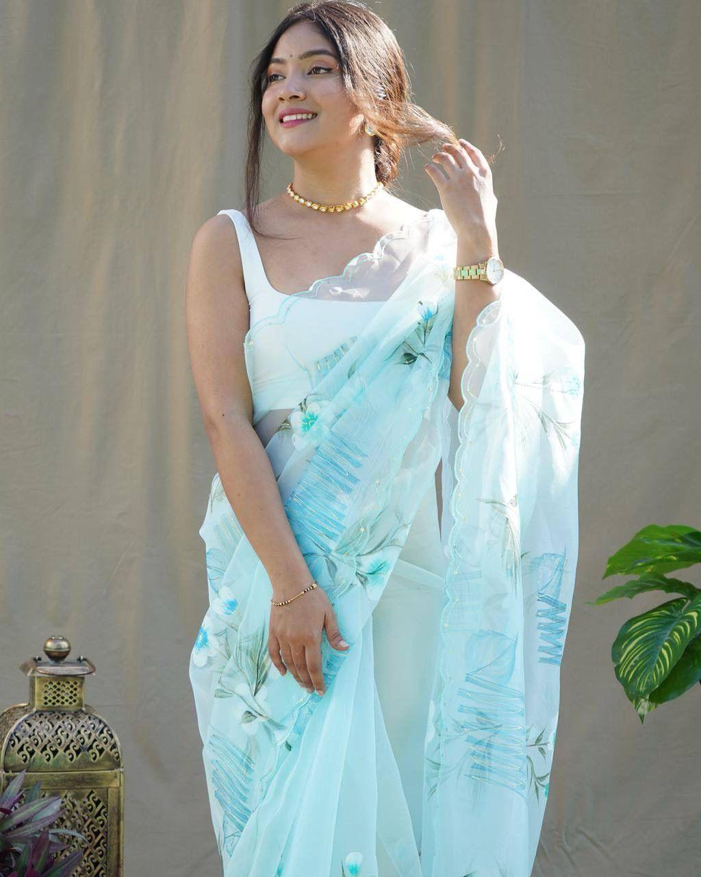 Hand-painted Soft Pastel Sarees - Gracious You