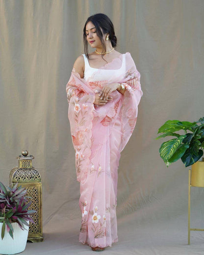 Hand-painted Soft Pastel Sarees - Gracious You