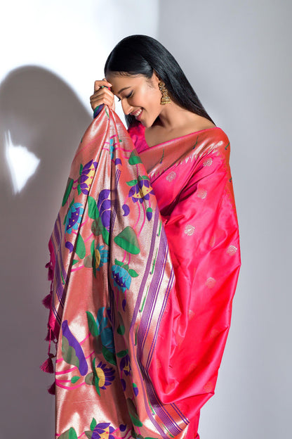 Banarasi Soft Silk Paithani Saree - Gracious You