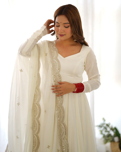 Elegant Plain Anarkali Suit - Gracious You