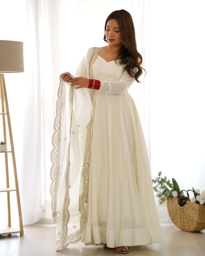 Elegant Plain Anarkali Suit - Gracious You