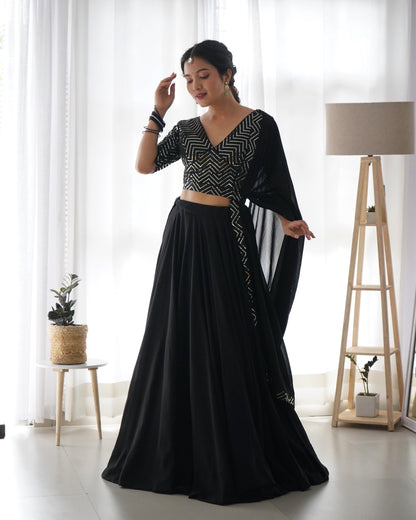 Exquisitely Embroidered Lehenga choli in georgette - Gracious You