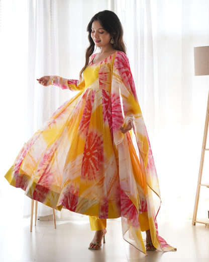 Flowy Organza Anarkali suit - Gracious You