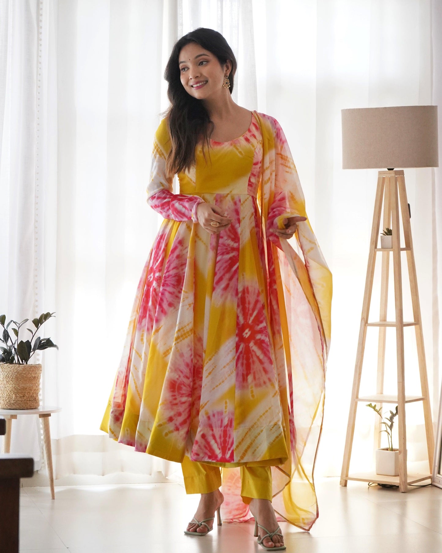 Flowy Organza Anarkali suit - Gracious You