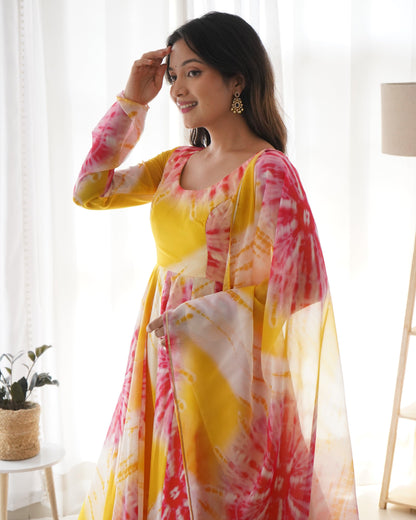 Flowy Organza Anarkali suit - Gracious You