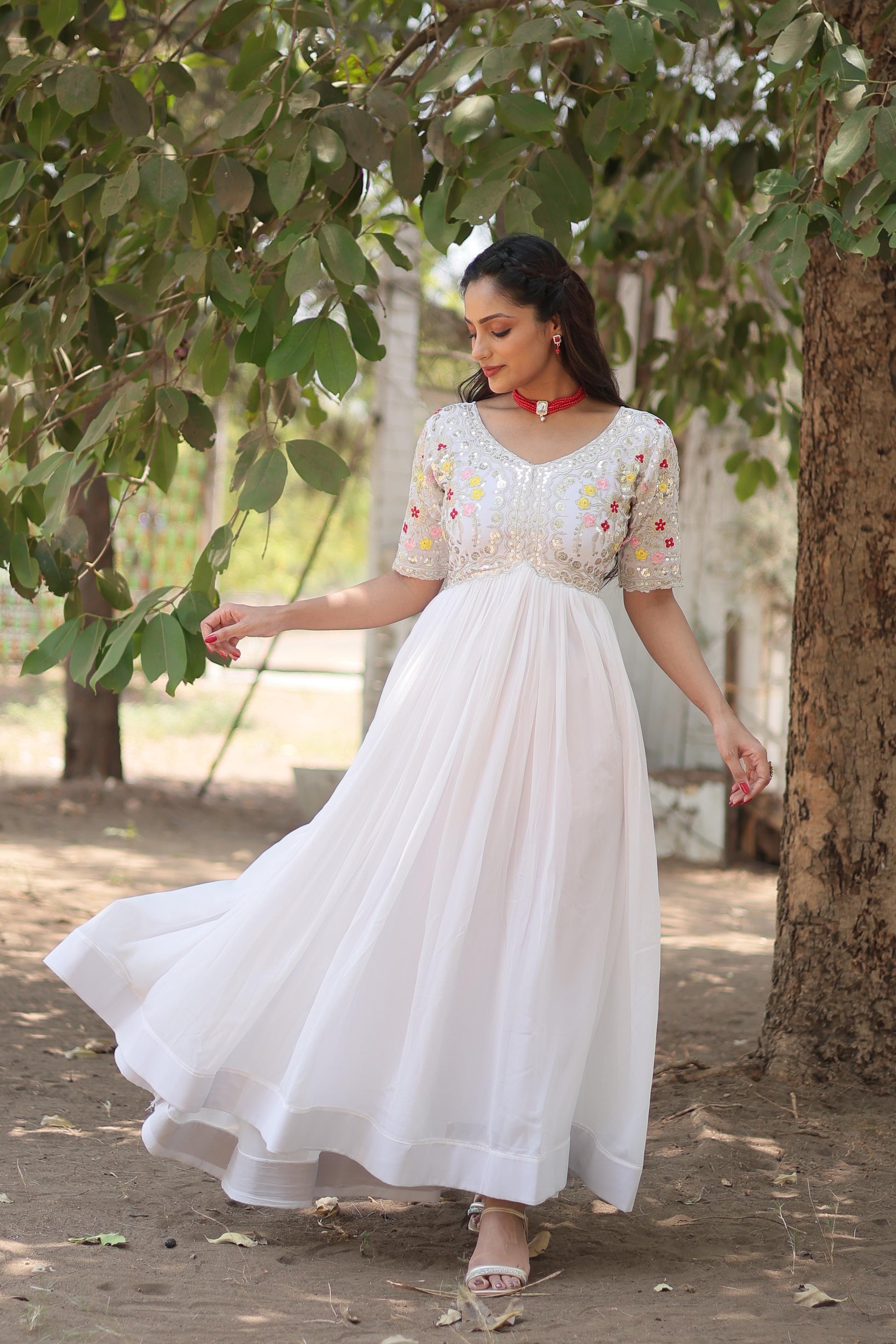 Blooming Embroidery & Sequins Gown - Gracious You