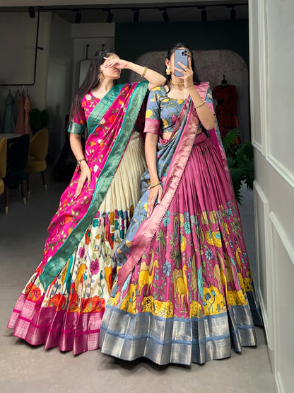 Kalamkari Lehenga in Beautiful Prints