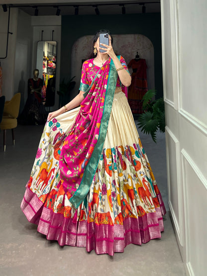 Kalamkari Lehenga in Beautiful Prints