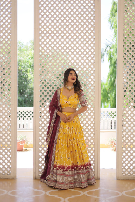 Sequins Symphony Shaded Lehenga Set