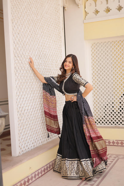 Traditional Lehenga With Gorgeous Gajji Silk Dupatta