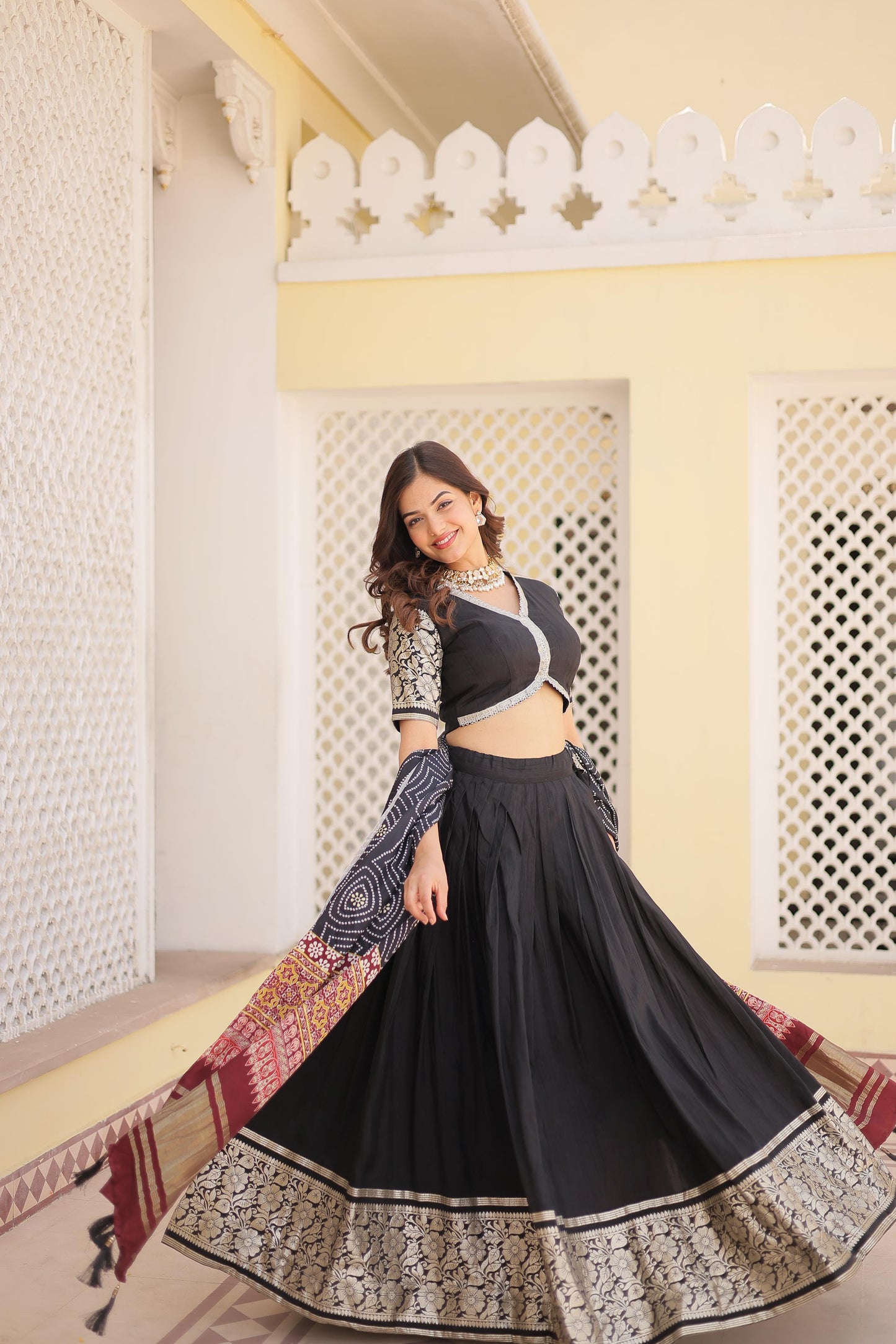 Traditional Lehenga With Gorgeous Gajji Silk Dupatta