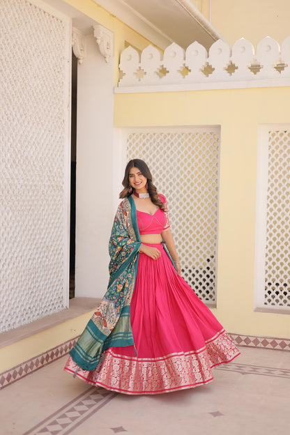 Traditional Lehenga With Gorgeous Gajji Silk Dupatta