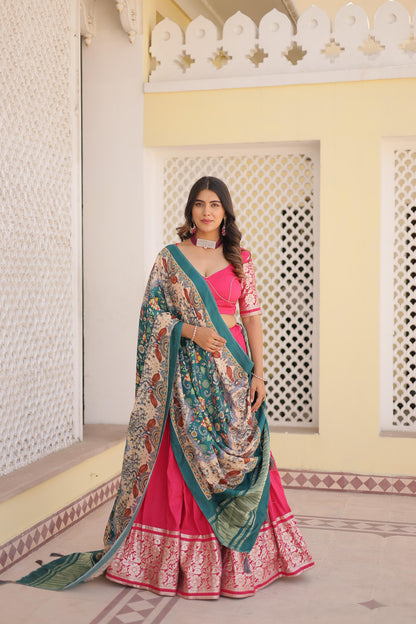 Traditional Lehenga With Gorgeous Gajji Silk Dupatta