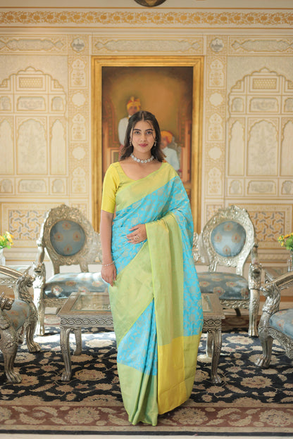 Banarasi Saree In Beautiful Pastels