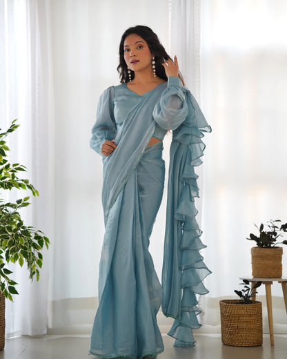 Blue Lagoon Ready To Wear Saree