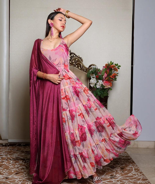 Blossom Blush Georgette Anarkali