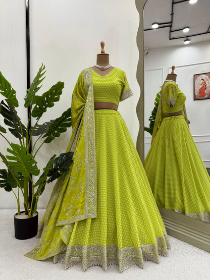 Neon Bandhani Lehenga