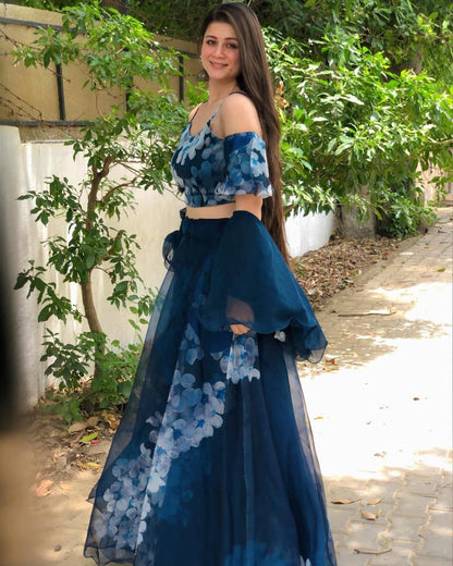 Sapphire Floral Fantasy Lehenga