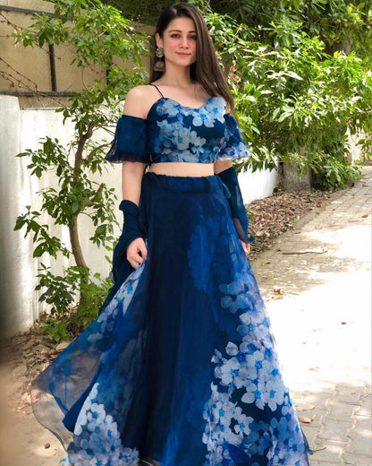 Sapphire Floral Fantasy Lehenga