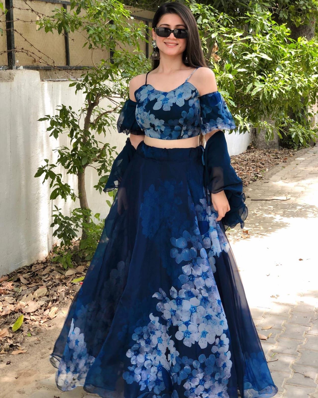 Sapphire Floral Fantasy Lehenga