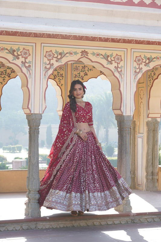 Heavy Embroidery & Beautiful Work Lehenga Set