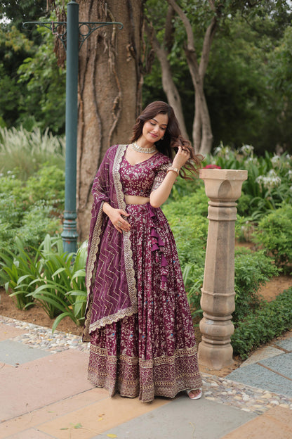 Twilight Glow Wedding Couture Lehenga