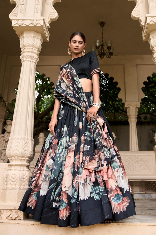 Radiant Floral Silk Dream Lehenga