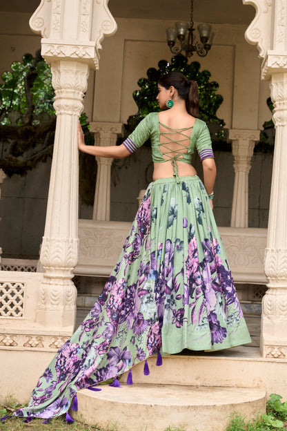 Radiant Floral Silk Dream Lehenga