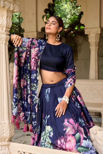 Radiant Floral Silk Dream Lehenga