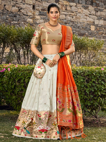 Jacquard Silk Paithani Lehenga Choli