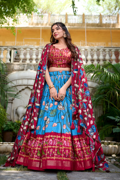 Tussar Silk Banarasi Lehenga Choli