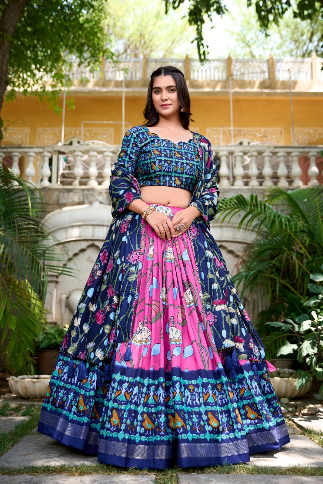 Tussar Silk Banarasi Lehenga Choli