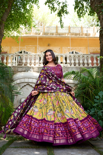 Tussar Silk Banarasi Lehenga Choli