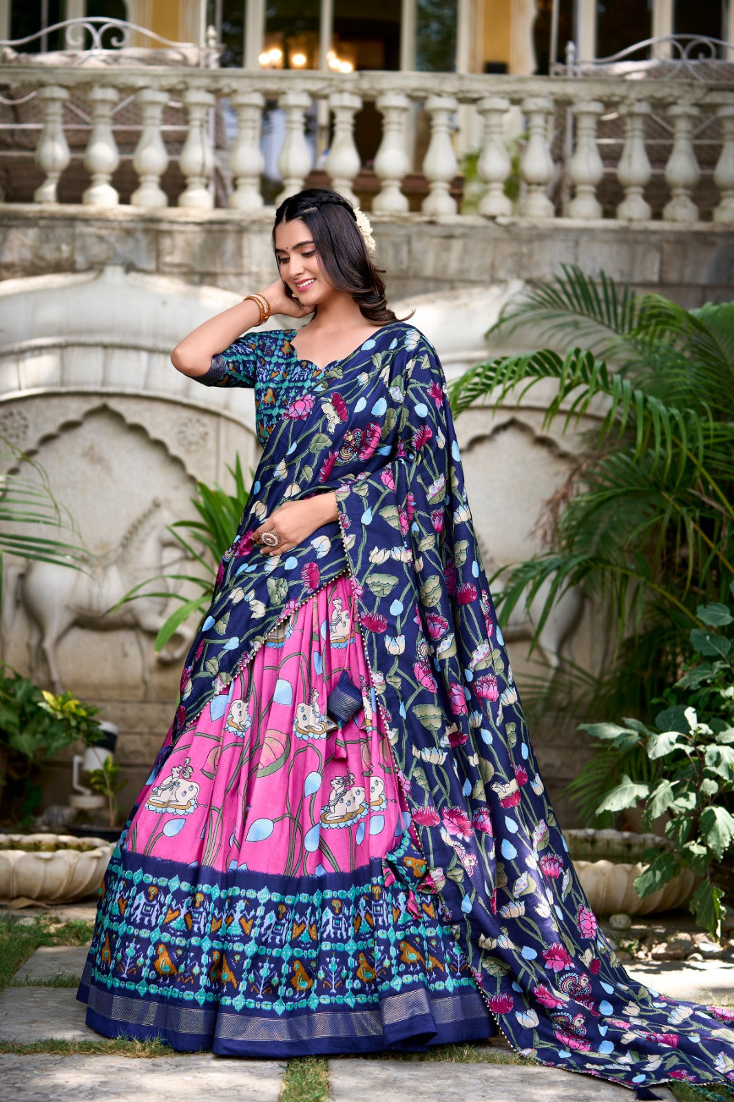 Tussar Silk Banarasi Lehenga Choli