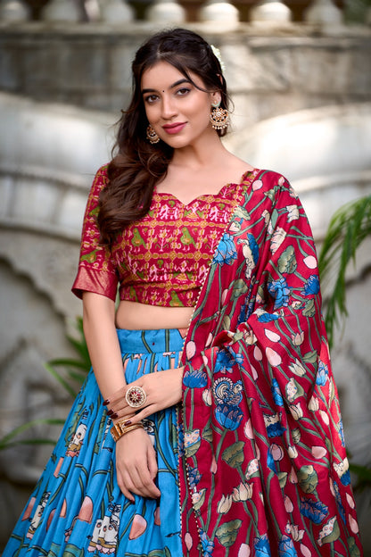 Tussar Silk Banarasi Lehenga Choli