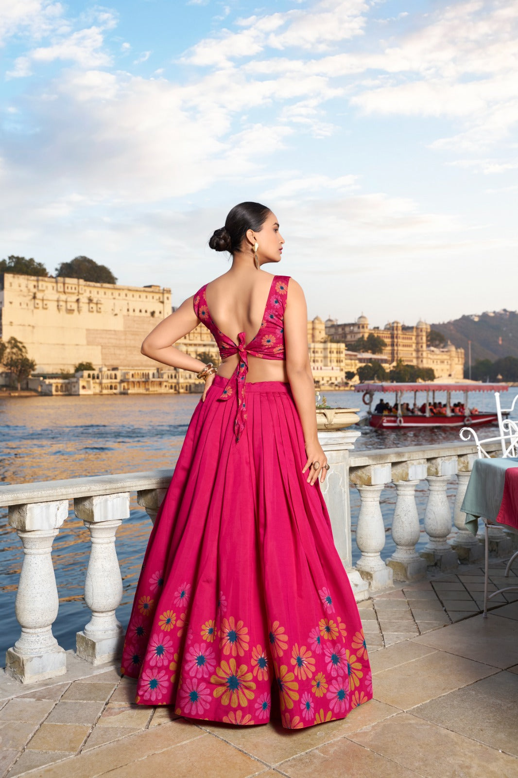 Radiant Blossom Floral Printed Lehenga