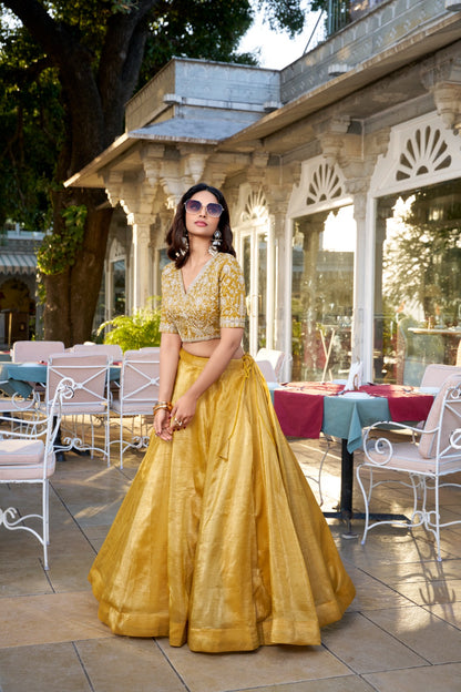 Majestic Golden Elegance Lehenga