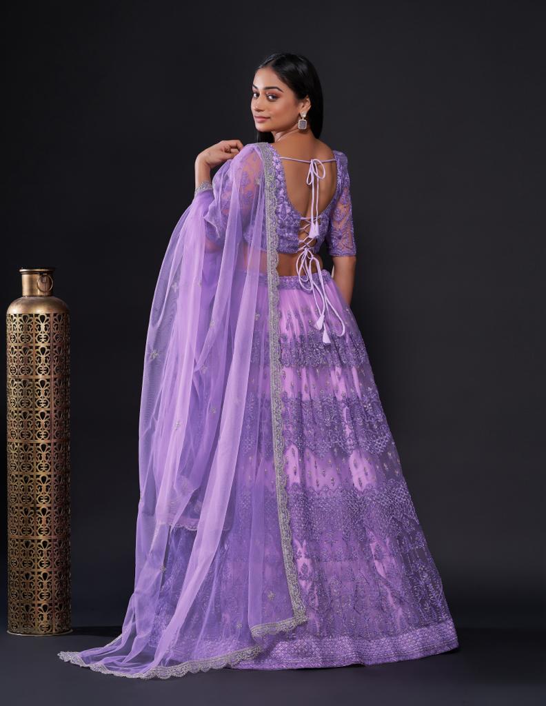 Moonlit Lavender Sparkling Lehenga