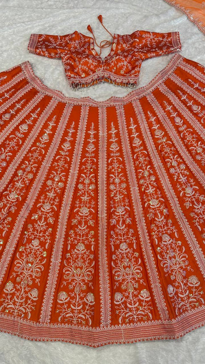 Bright Saffron Lehenga