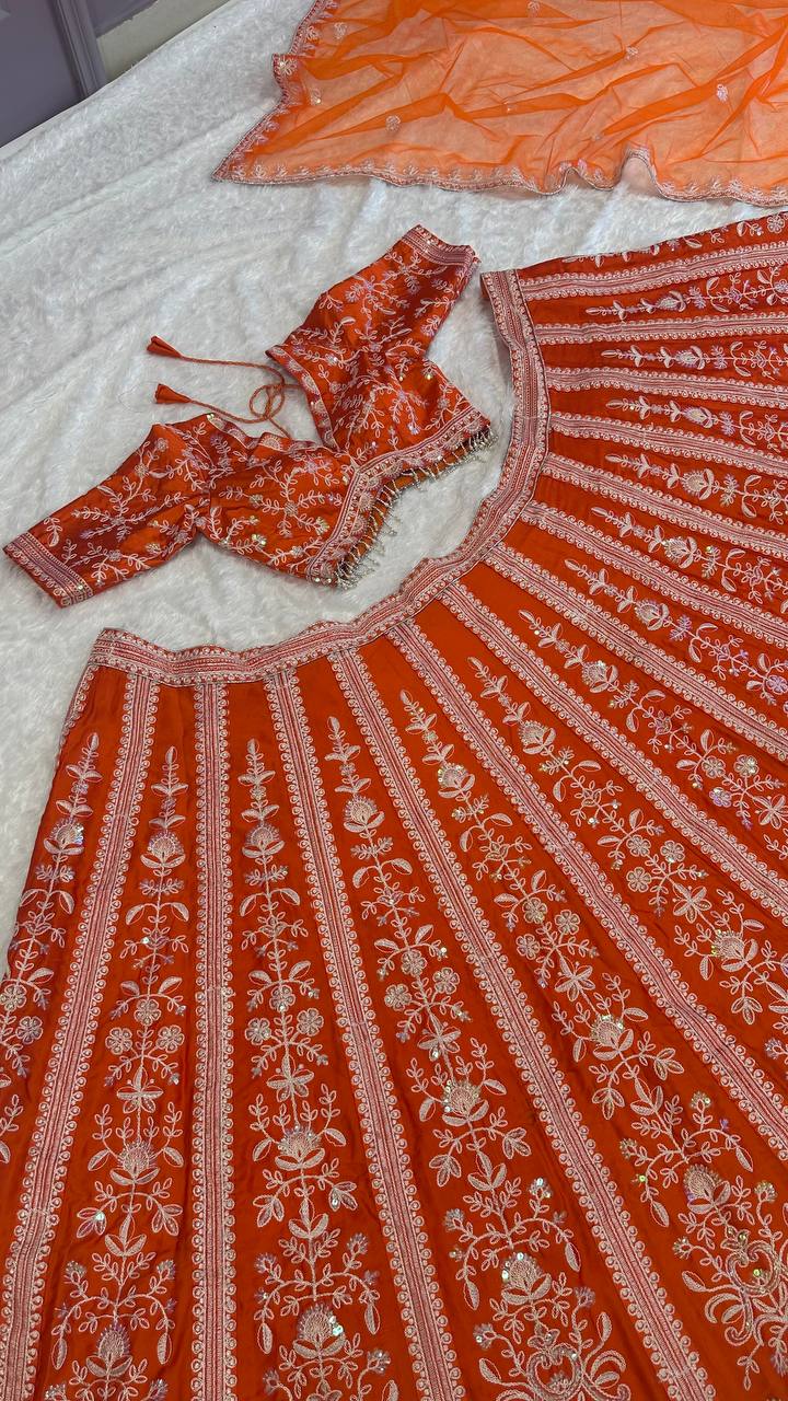 Bright Saffron Lehenga